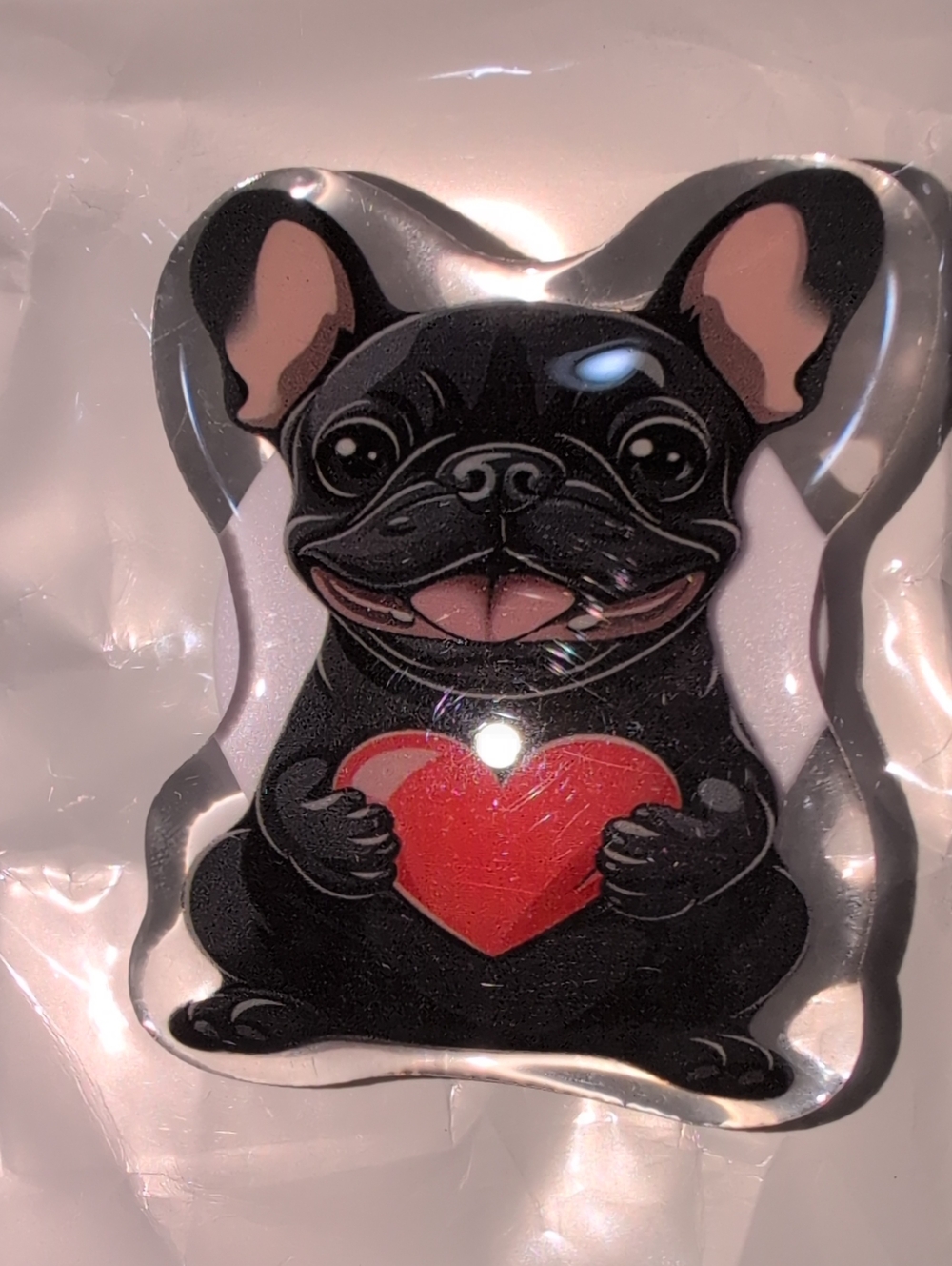 Black French Bulldog Dog Pop Socket